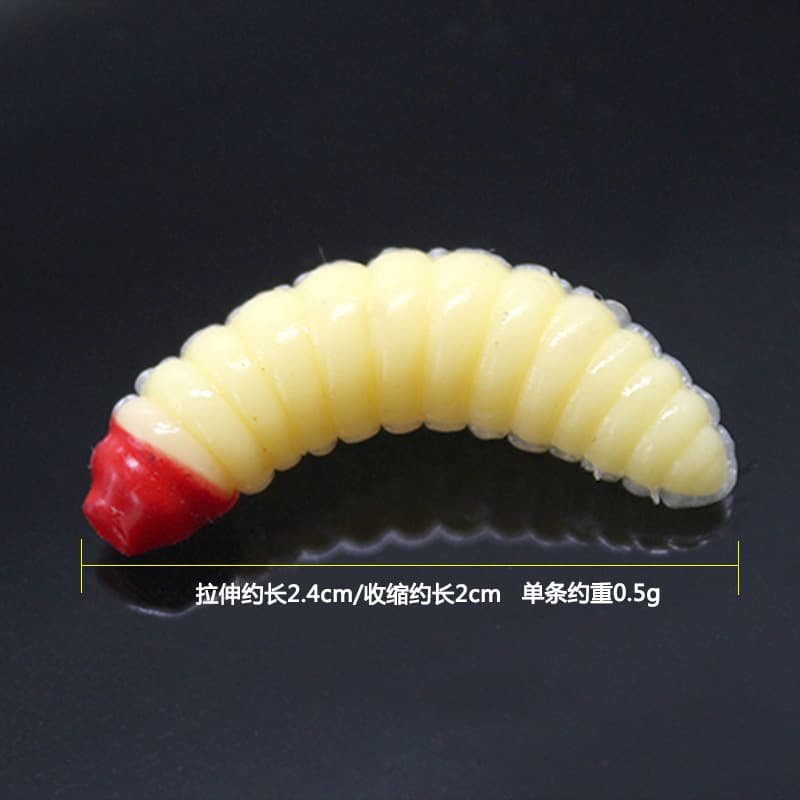 Plug -in bread 2.4cm0.5g soft bait road sub -bait PVC material bass bass and tillery fresh water 2