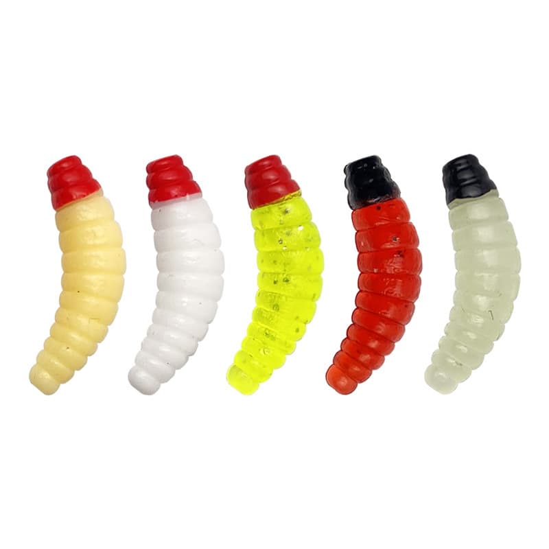 Plug -in bread 2.4cm0.5g soft bait road sub -bait PVC material bass bass and tillery fresh water 5