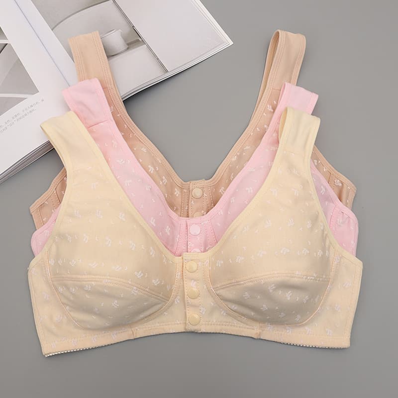 Thin underwear, tank top, sponge wireless bra, for middle age, plus size 4