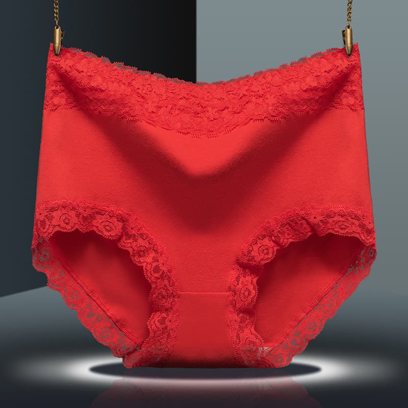 Underwear, cotton trousers, lace sexy comfortable waist belt, pants, plus size, high waist 3