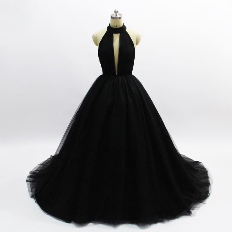 Sexy black evening dress, European style, ebay, Amazon, backless 2
