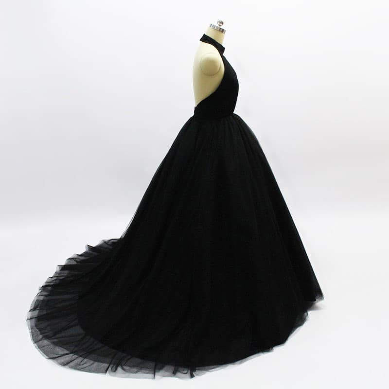 Sexy black evening dress, European style, ebay, Amazon, backless 3