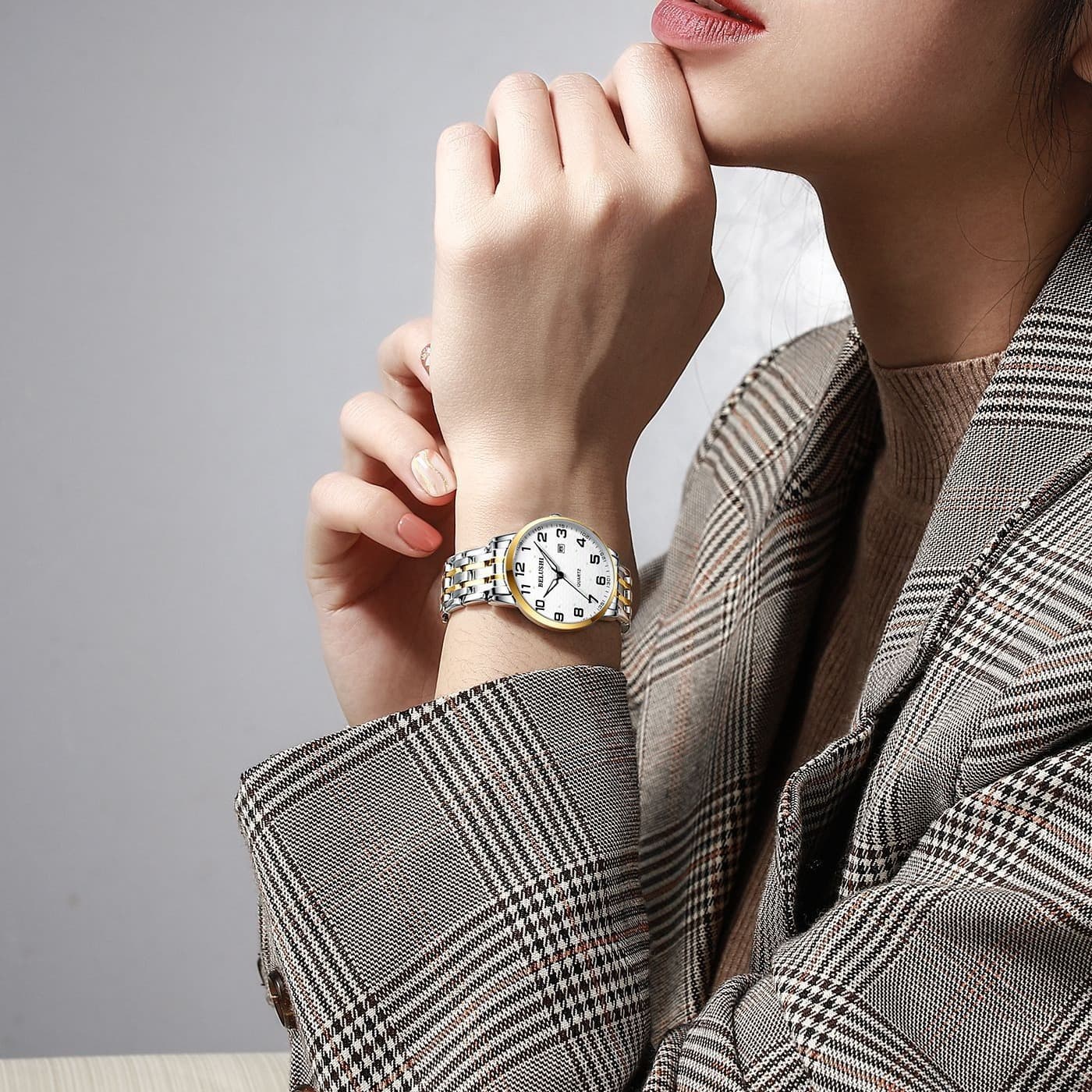 BELUSHI Waterproof Quartz Watch for Elderly - Swiss Style 3