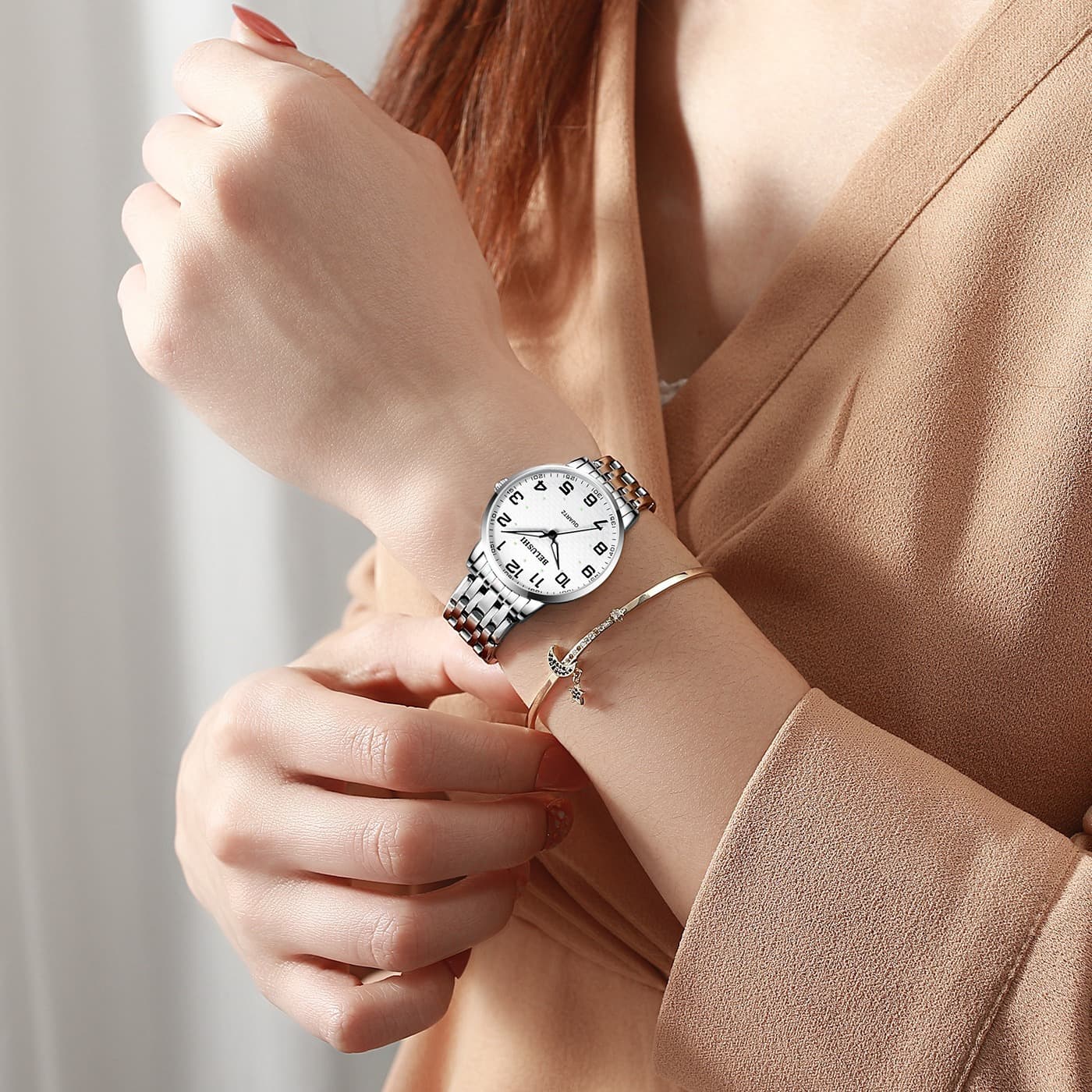 BELUSHI Waterproof Quartz Watch for Elderly - Swiss Style 4