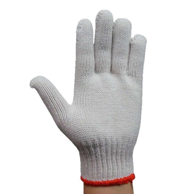 Labor protection gloves knitted cotton yarn cotton thread nylon protective line gloves anti-slip thickening for work factory 5
