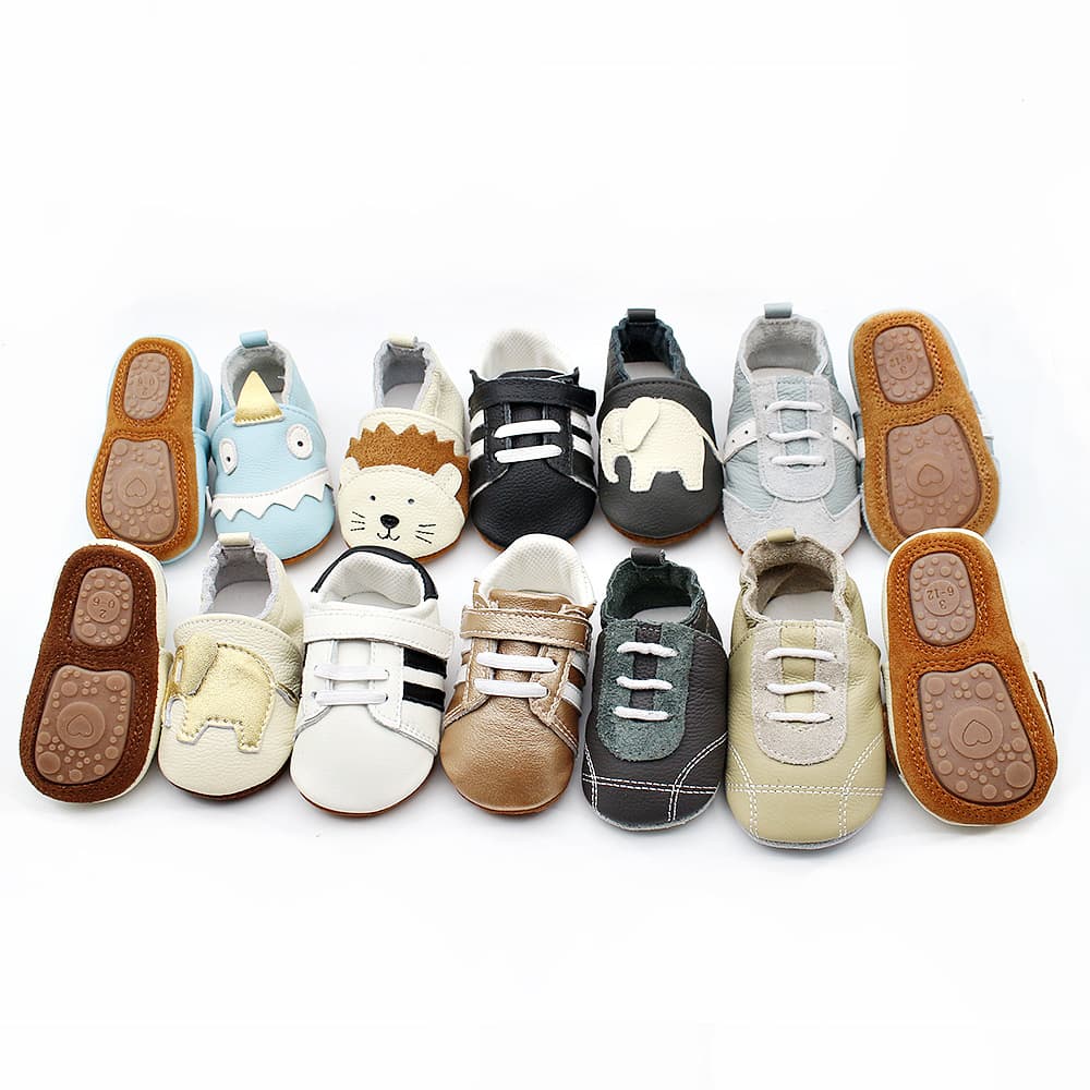 Wholesale indoor cowhide baby shoes, baby shoes, toddler shoes new tendon soles 1