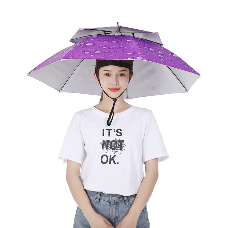 Umbrella hat -type umbrella umbrella in summer, rain, sunscreen outdoor fishing umbrella hat head wearing an umbrella hat wholesale 5