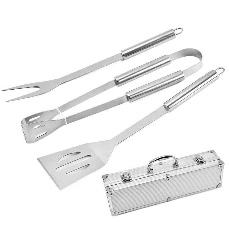 Spot LFGB barbecue branding letter brand BBQ Branding IRON barbecue tool 3 -piece aluminum box 3