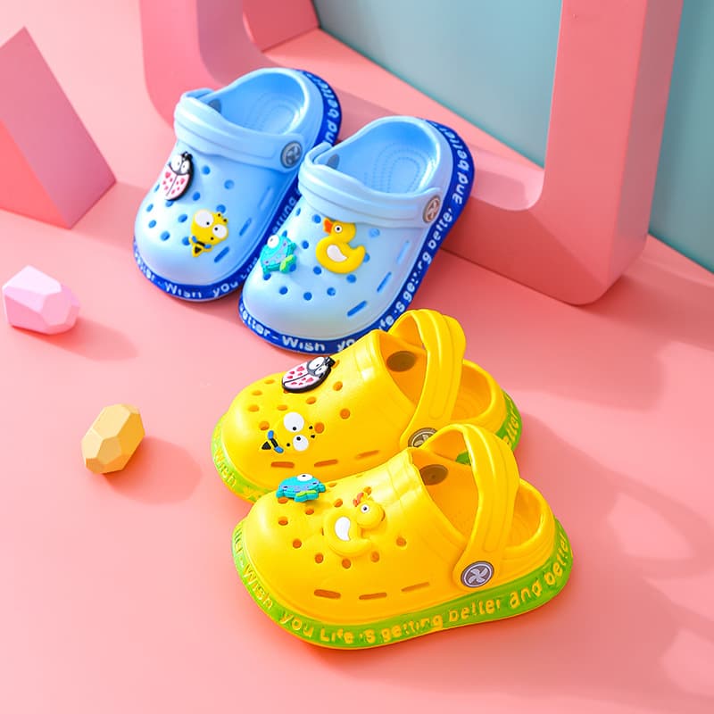 Children's cartoon sandals for early age, children's bag, non-slip beach Crocs-style slippers, 1-3 years, closed toe, soft sole 3