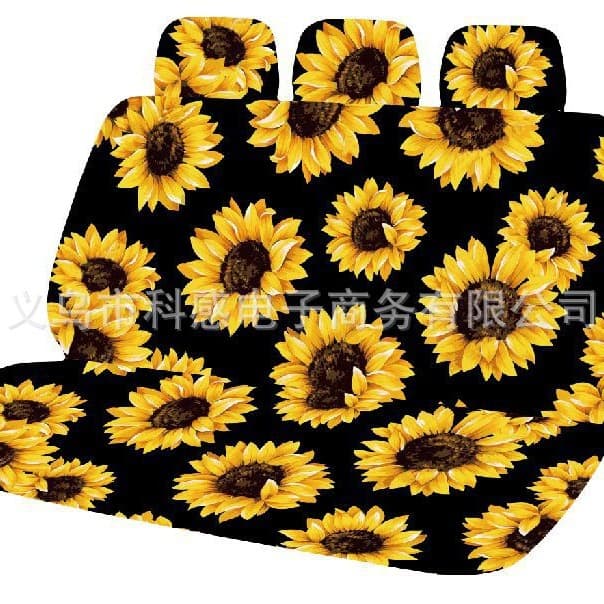 Seat solar-powered, chair, set, steering wheel, sunflower, 7 pieces 4