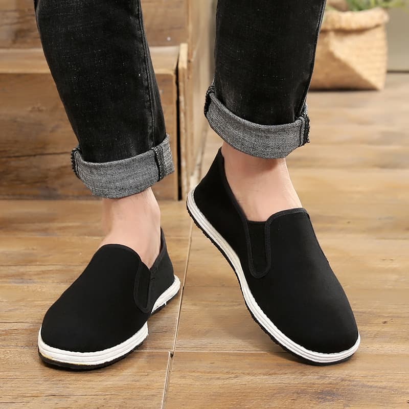 Lutai Men's Beijing Cloth Casual Slippers - Lightweight Wear-Resistant Work Shoes 3