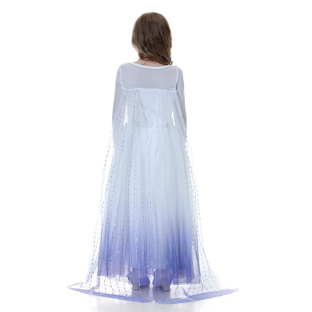 Autumn white small princess costume, dress, jacket, “Frozen” 4