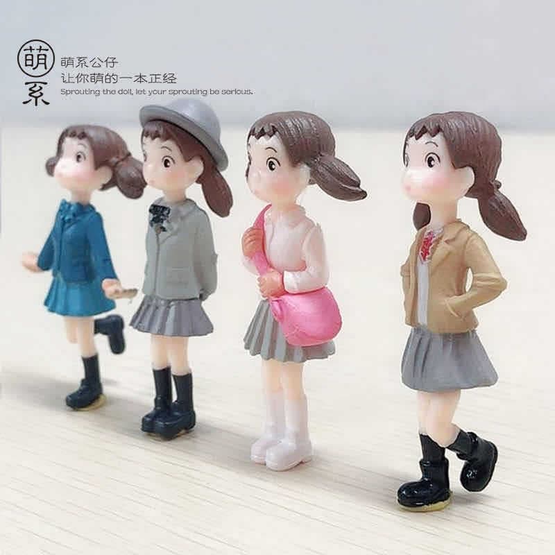 Cartoon doll for students, keychain PVC, micro landscape, new collection 4