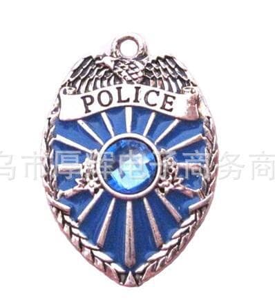Blue diamond, badge, accessory, pendant, police 2