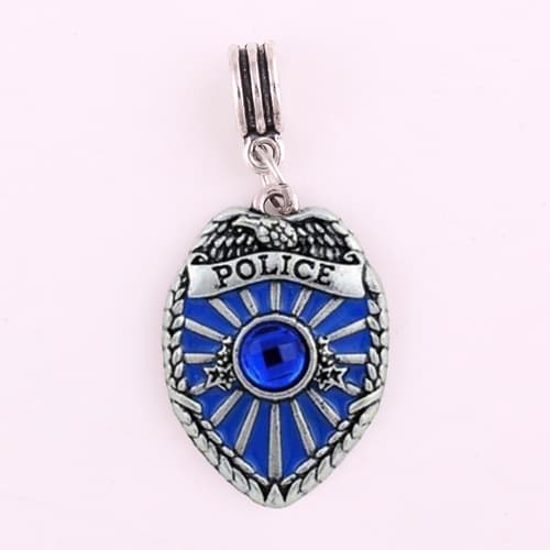 Blue diamond, badge, accessory, pendant, police 3