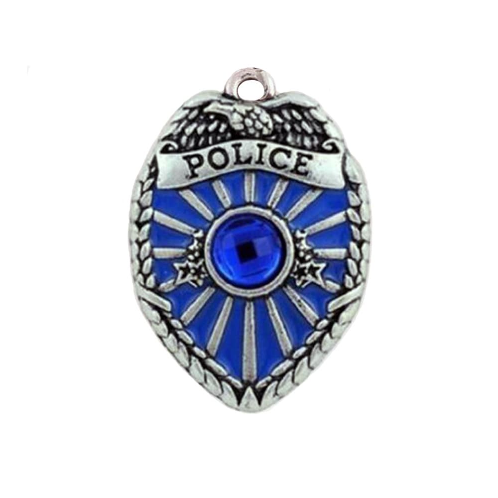 Blue diamond, badge, accessory, pendant, police 1