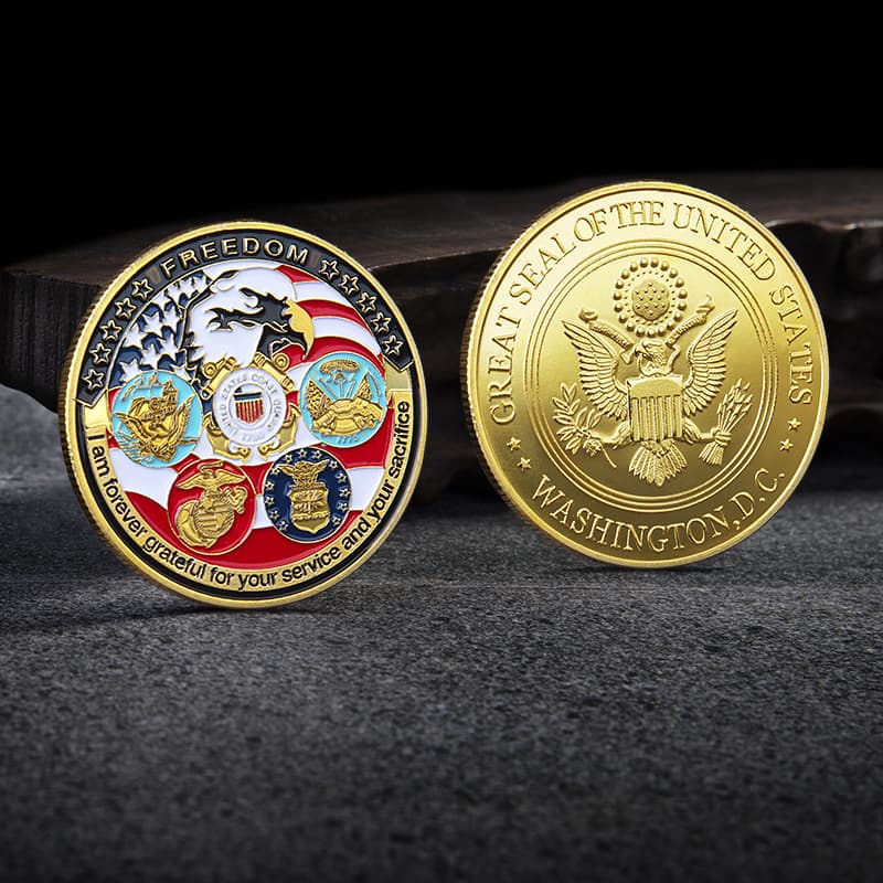 Manufacturers wholesale US Army's Five National Army National America Eagle Sea Army Marine Corps Collection Commemorative Coin Coins 1