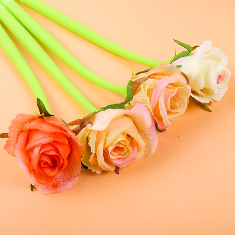 Creative rose neutral pens 0.5mm teacher holiday gift colorful multi -color style, multi -colored style, signature, writing black pen 3