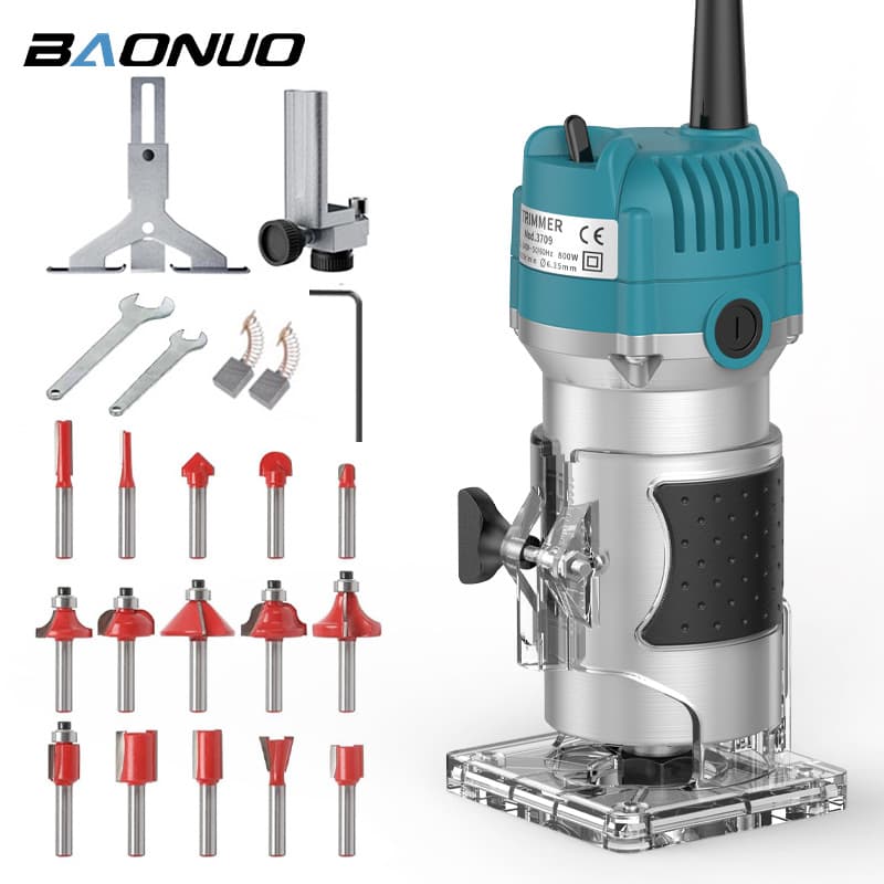 Trimming machine direct sales electric woodworking tools carving opening slot chamfering bakelite milling electric trimming machine 1