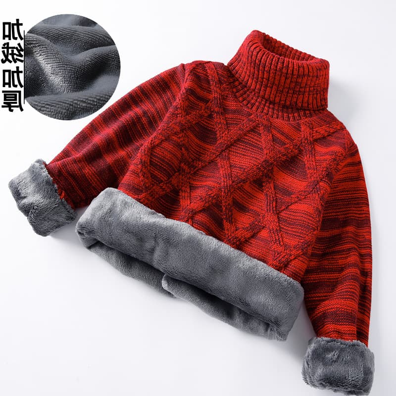 Children's fleece demi-season base body-friendly sweater, 2023, for teenagers, Korean style, children's clothing, increased thickness 4