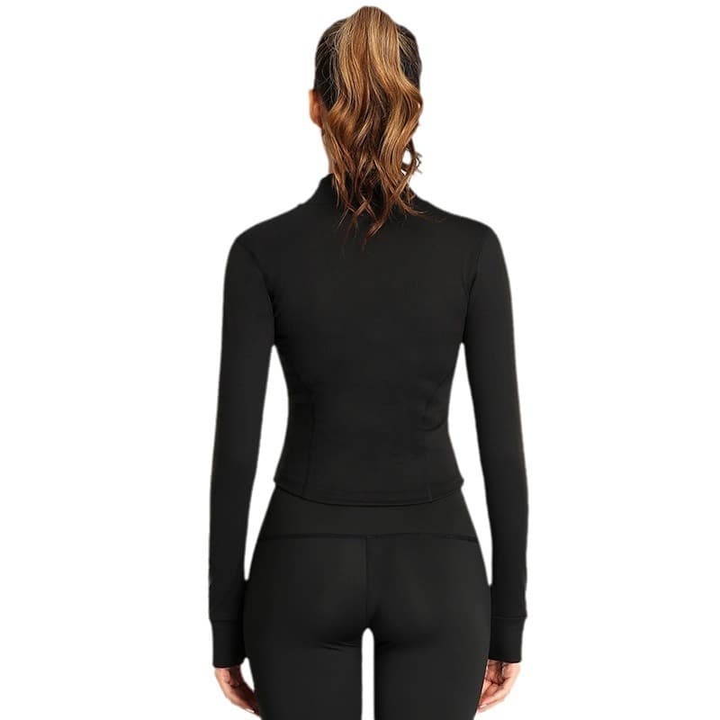(Cross-border trading), autumn sports uniform for gym, long-sleeve for yoga, jacket with zipper, for running 5