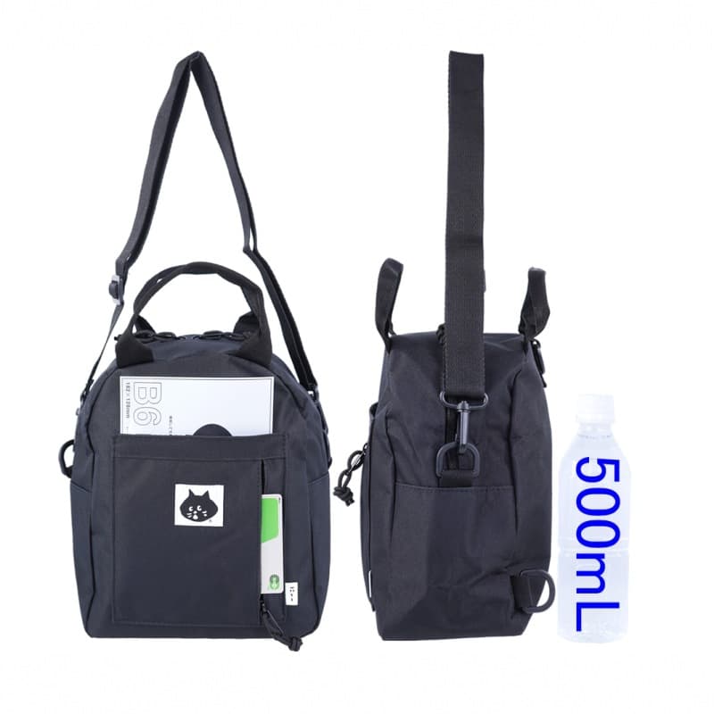 Japanese waterproof backpack PVC, black travel bag for leisure, oxford cloth 4