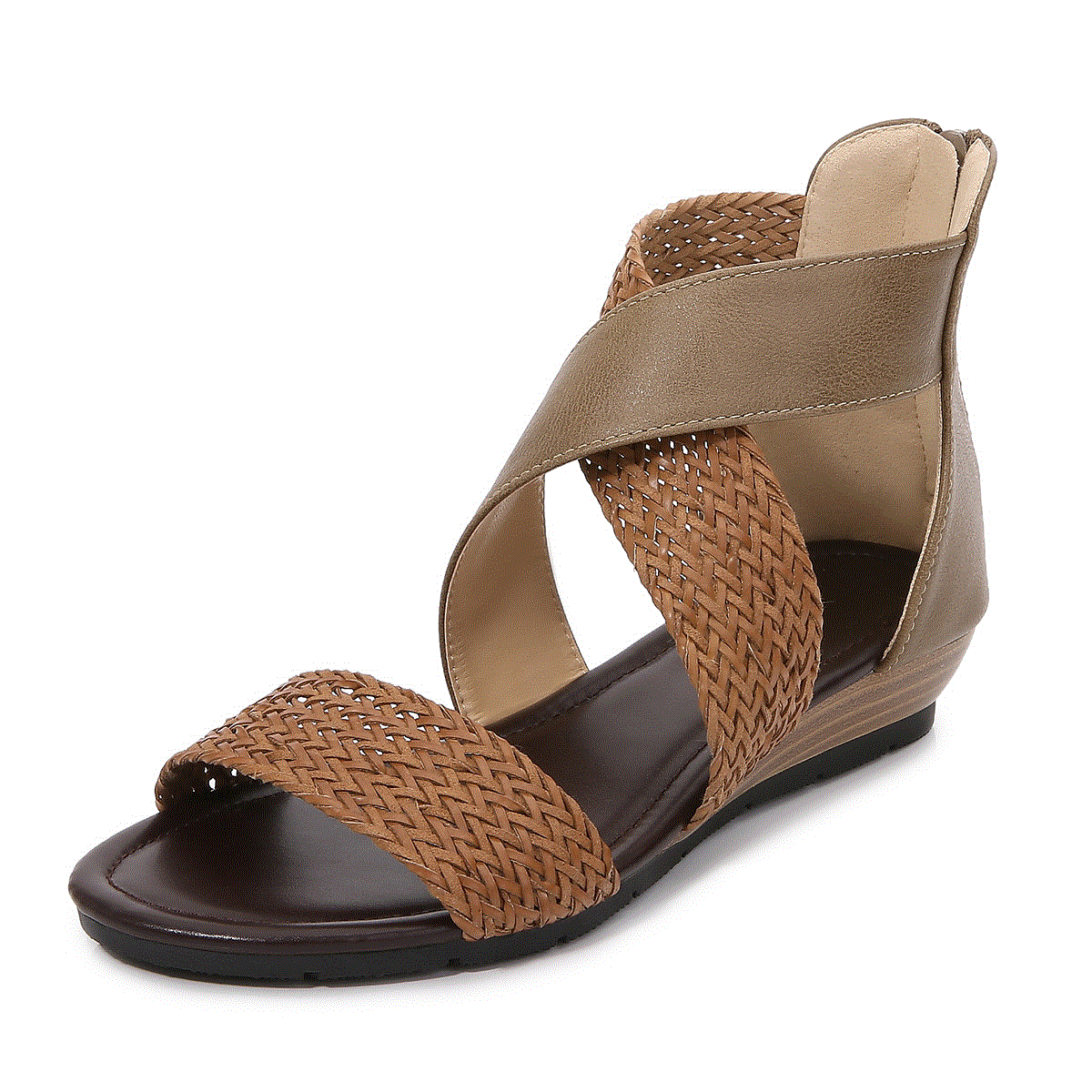Retro sandals wedge heel, casual footwear, Collection Year 2022, boho style 1