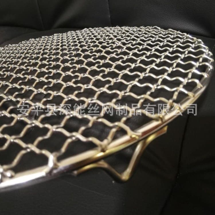 Stainless steel barbecue mesh circular band grilled shelf Korean barbecue mesh stainless steel barbecue girly grilled meat rack 2