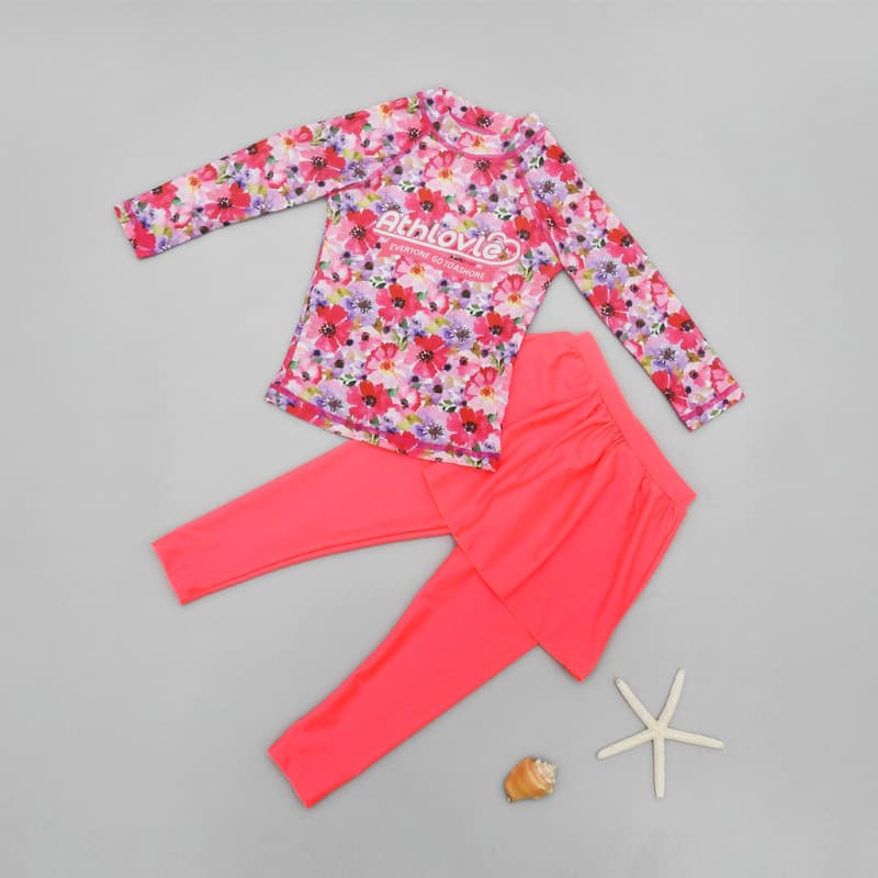 Children's swimwear, long-sleeve, quick dry trousers, sun protection, for teenagers 3