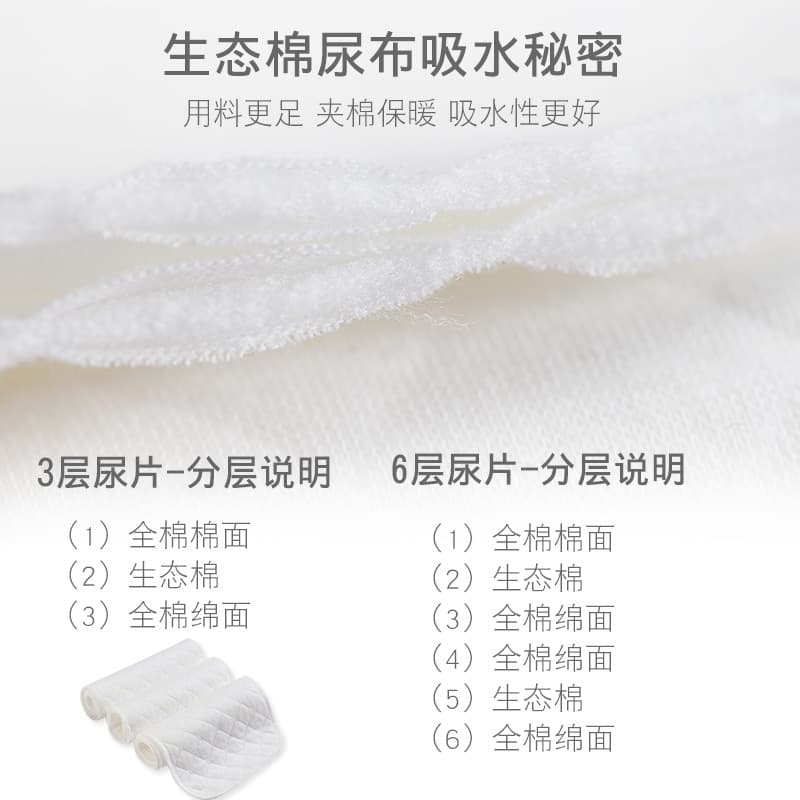 Children's cotton diaper for new born, washable 5