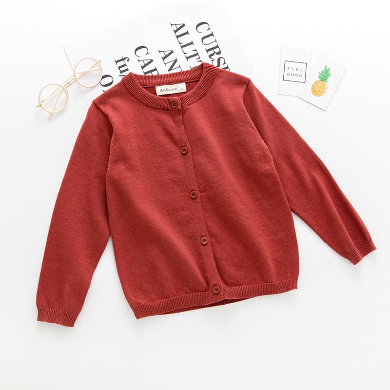 Brand autumn sweater, solid color cardigan, (Physicals), children's clothing 5