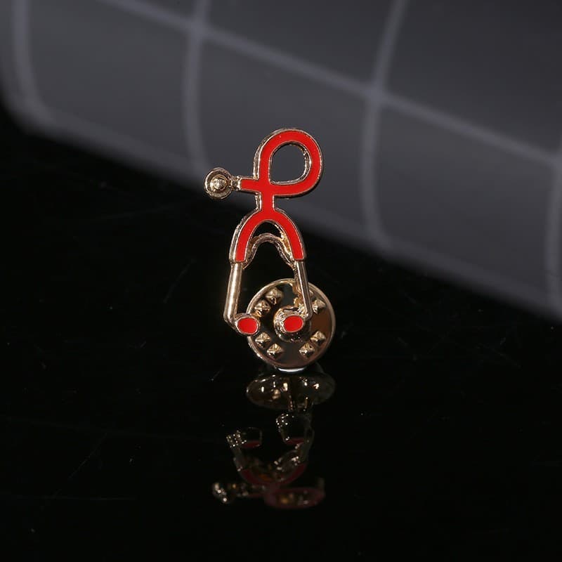 (Cross-border trading), cartoon creative brooch, universal doctor uniform, stethoscope, accessory, badge, wish, European style 4