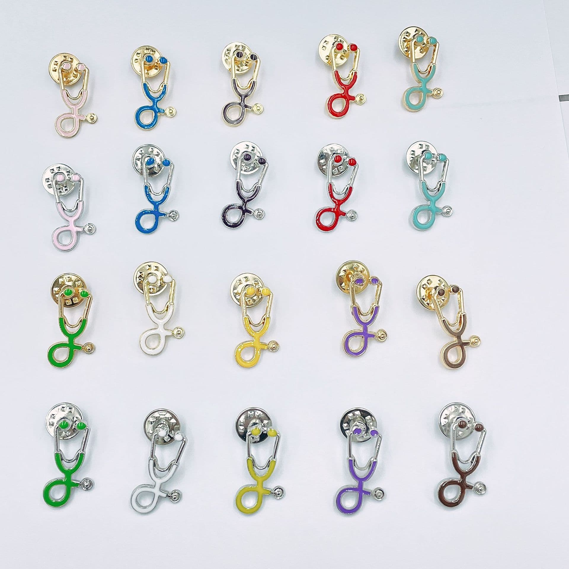 (Cross-border trading), cartoon creative brooch, universal doctor uniform, stethoscope, accessory, badge, wish, European style 1