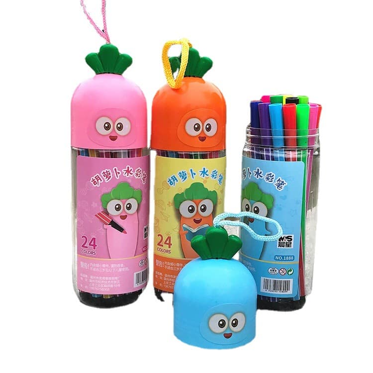 Carrot watercolour for students, children's crayons, Birthday gift, 12 colors, 24 colors, 36, 48 colors 5