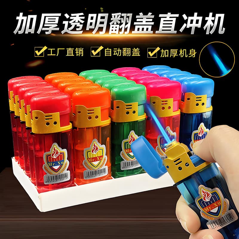 (Wholesale), disposable transparent plastic electronic windproof lighter 2