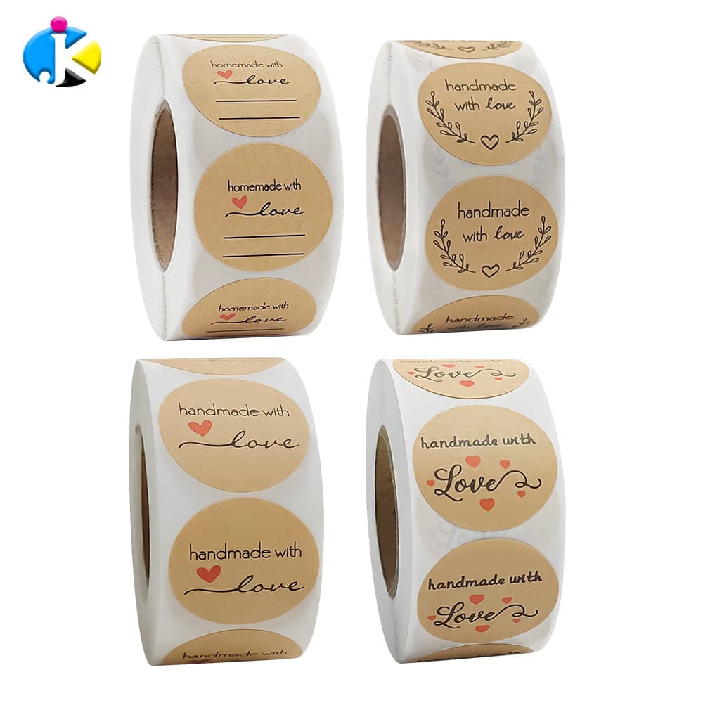 Cowhide paper sealing sticker handmade sticker baking label gift crafts festive gift packaging decoration