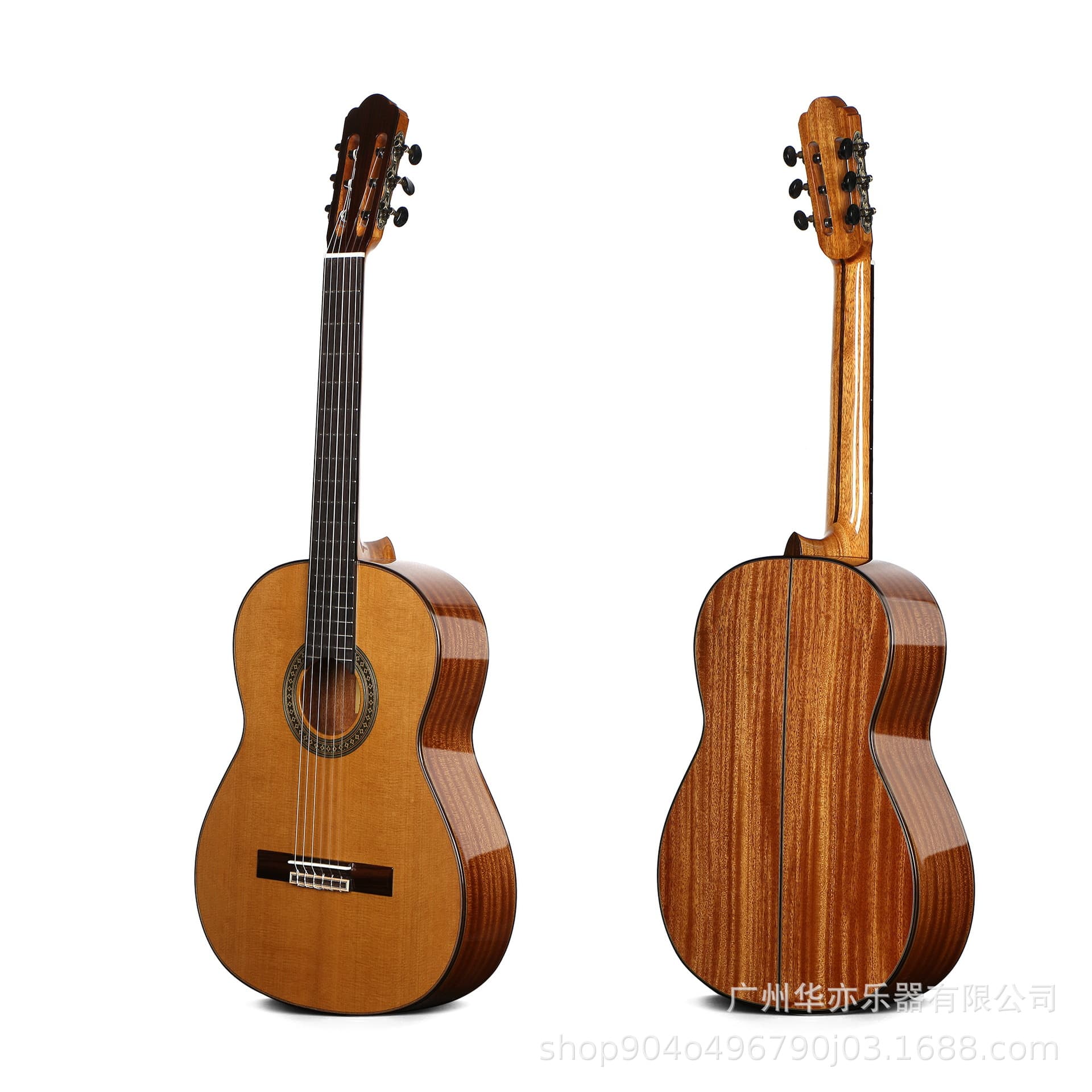 Full Single Classical Guitar 39 -inch Red Pine Noodle Single Board Board Back Side Speed Performance Test Classical Geechiber wholesale 4