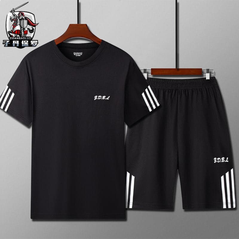 Men's sports suit, quick dry shorts for leisure, T-shirt, for running, Korean style 1