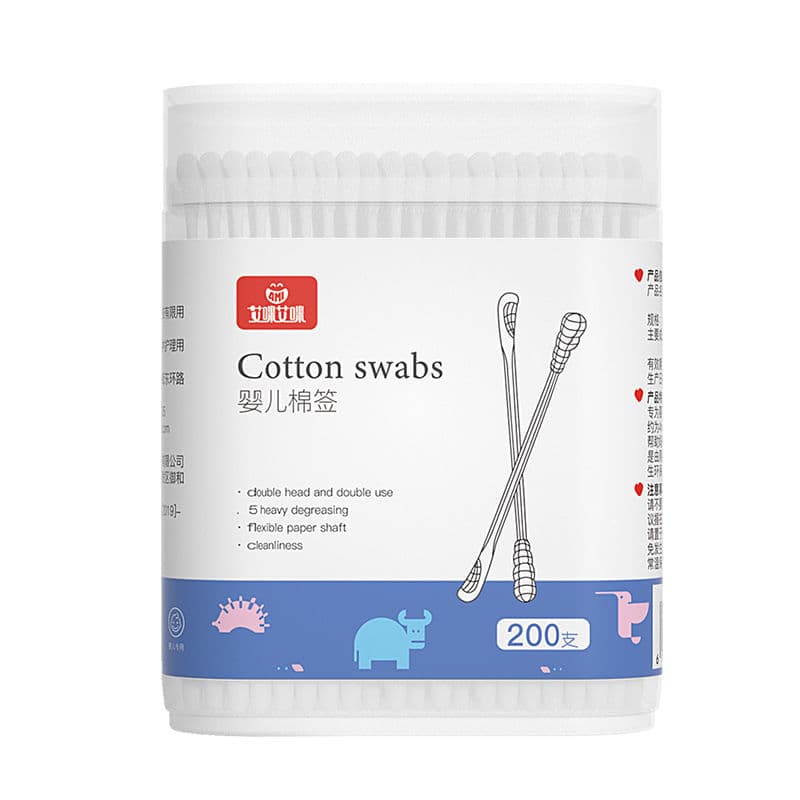 (Wholesale), disposable hygienic children's cotton swabs for new born for baby, 200 pieces 5