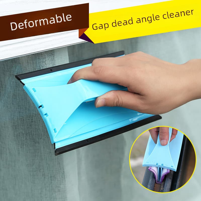 Wipe the glass groove cleaning brush to clean the window sill gap rail brush home use window groove grooves tool 3