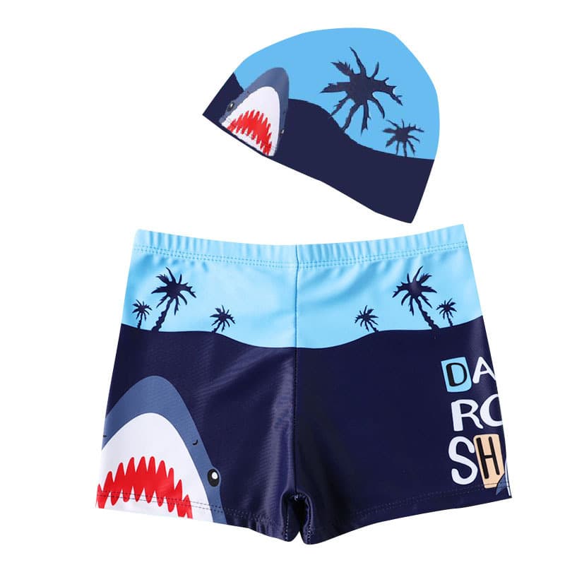 Children's cartoon trousers, swimwear, elastic set for boys, for teenagers