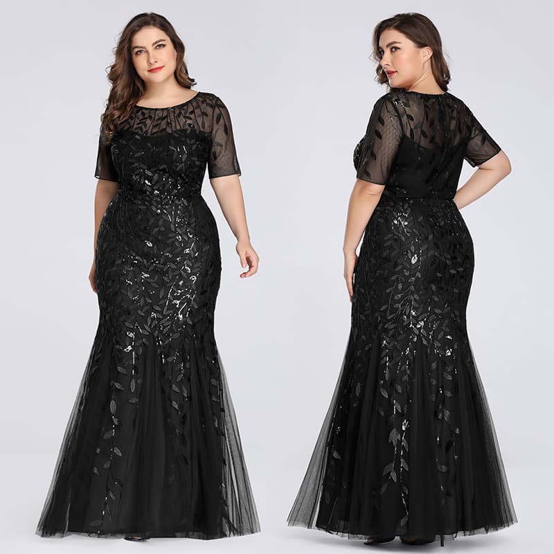 (Cross-border trading), evening dress, European style, plus size, for bridesmaid, "fish tail" cut, slim fit 2
