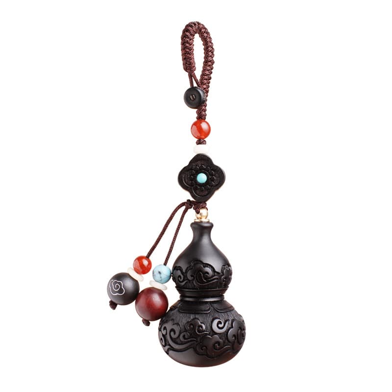 Protective amulet ebony sandalwood, buckle with accessories for keys, lock, keychain, pendant, Birthday gift 5