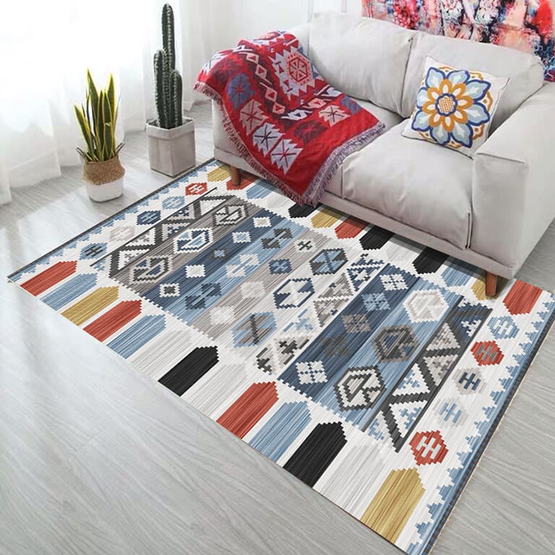 Rectangular ethnic carpet for home use for living room, ethnic style 4