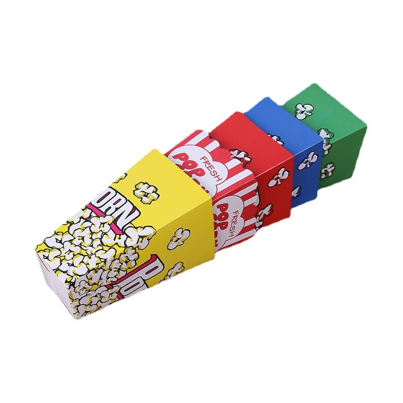 Packaging popcorn carton folding popcorn box popcorn bucket disposable food carton square packaging carton 5