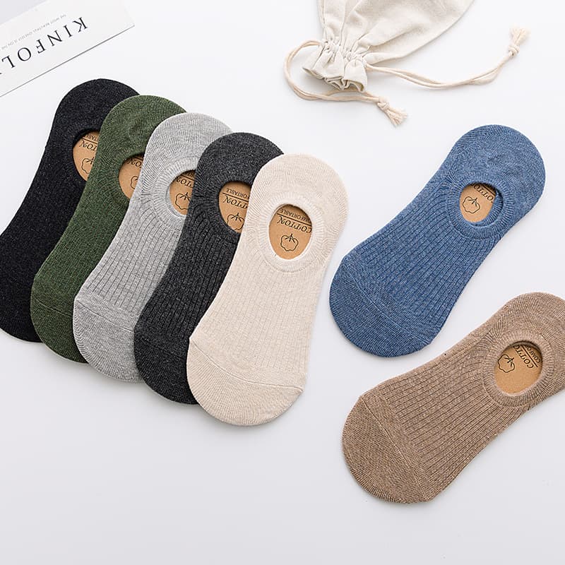 Men's summer thin breathable silicone non-slip invisible socks low-cut 2