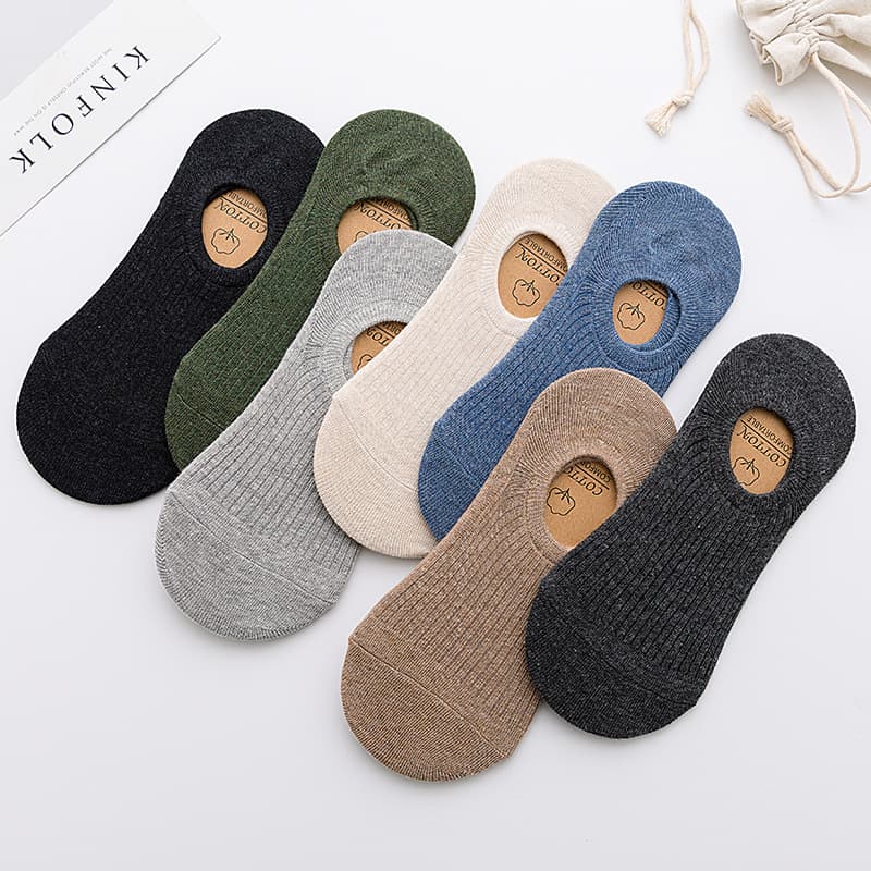 Men's summer thin breathable silicone non-slip invisible socks low-cut 4
