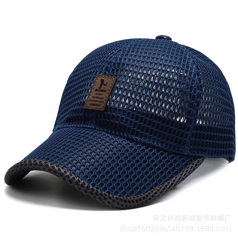 Men's sports cap, travel quick dry sun hat, baseball breathable hair mesh solar-powered 2