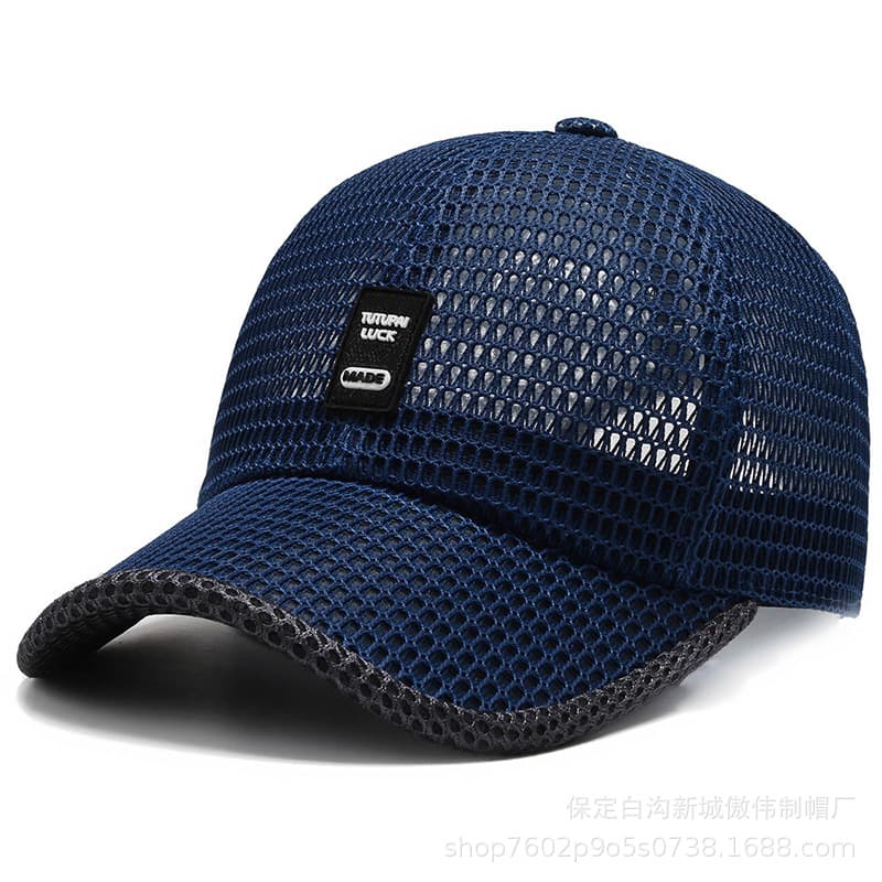 Men's sports cap, travel quick dry sun hat, baseball breathable hair mesh solar-powered 4