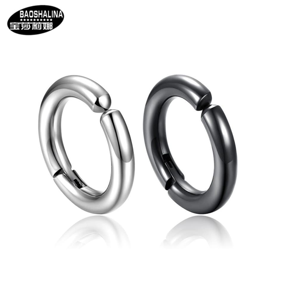 宝莎莉娜 Earrings stainless steel, universal accessory, men's ear clips